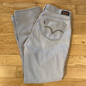 Womens Levi’s 505 straight leg gray denim jeans size 12